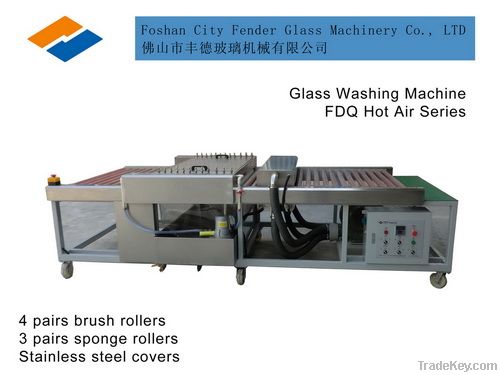 Horizontal glass washing machine