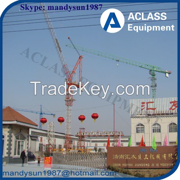 Supply QTD125 10t Self-erecting Luffing Jib Tower Crane