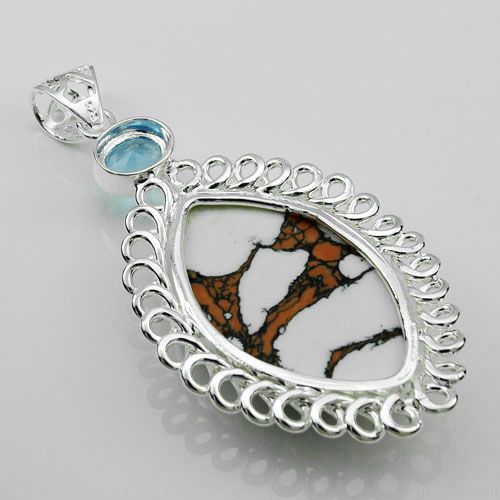 Cheap fashion pendants gemstone 925silver jewelry turquoise pendant