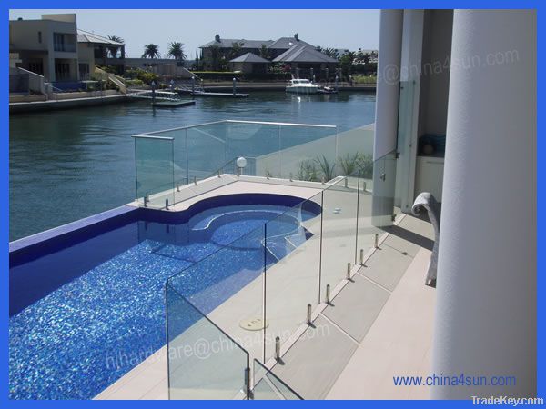 frameless glass pool fencing 316 stanless steel