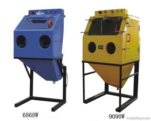 Wet sandblasting cabinet