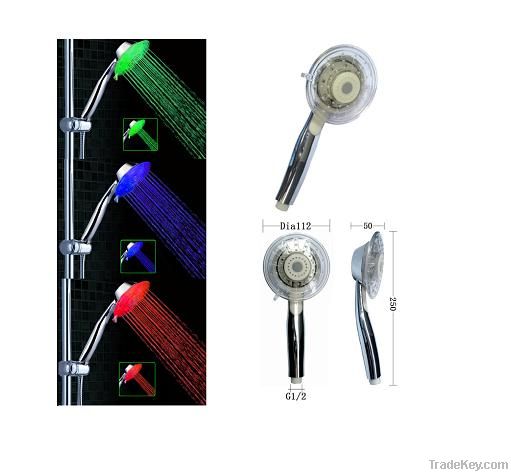 colorful led shower head