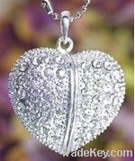 4GB Heart Shaped Elegant Jewellery USB Drive