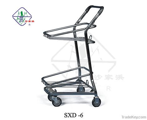 Double Basket Shopping Trolley