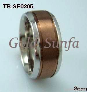 Tungsten Ring with gold