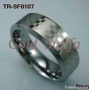 European pop and fashionable ring with laser pattern