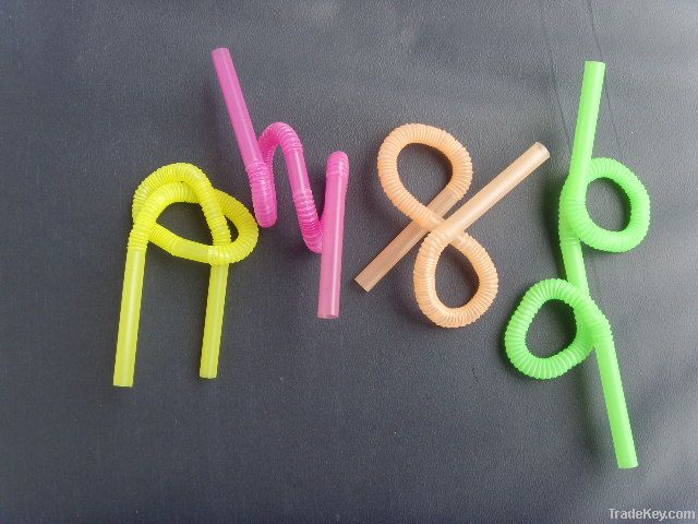 bendy plastic drinking straw