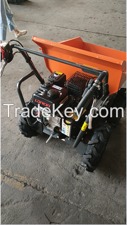 Garden Farm Track Lifting Function Mini Dumper Small Crawler Transporter Dumping Truck