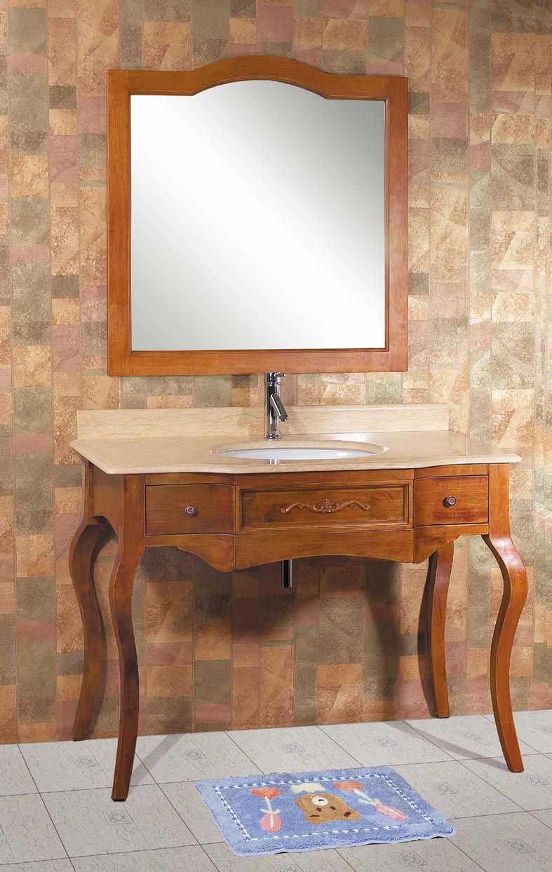 wooden bathroom vanity