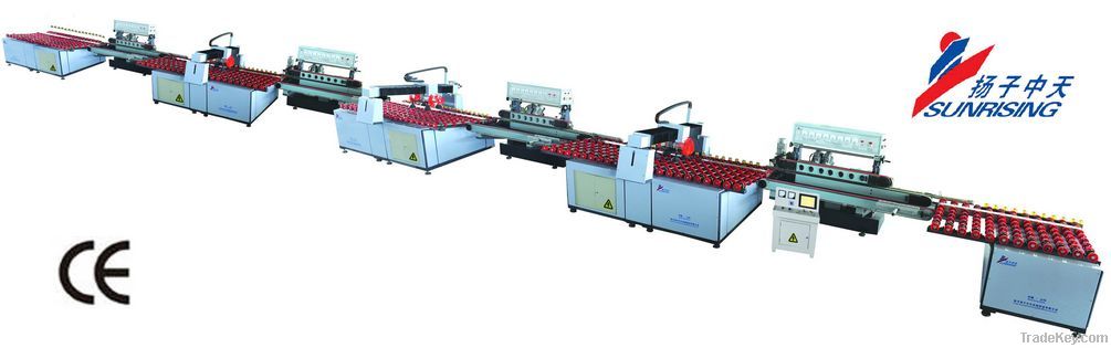 Horizontal single-edge glass grinding assembly line