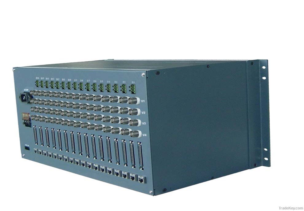 64 channel video over fiber multiplexer