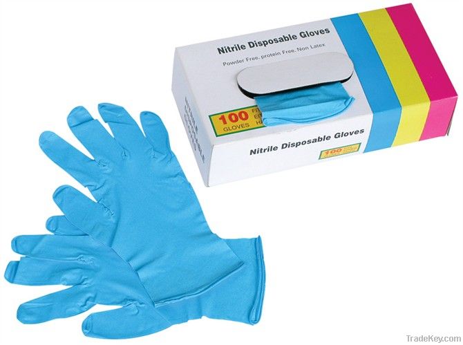 Powdered Nitrile exam glove