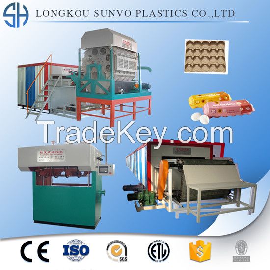 high efficience full automatic recycling paper egg tray making machine