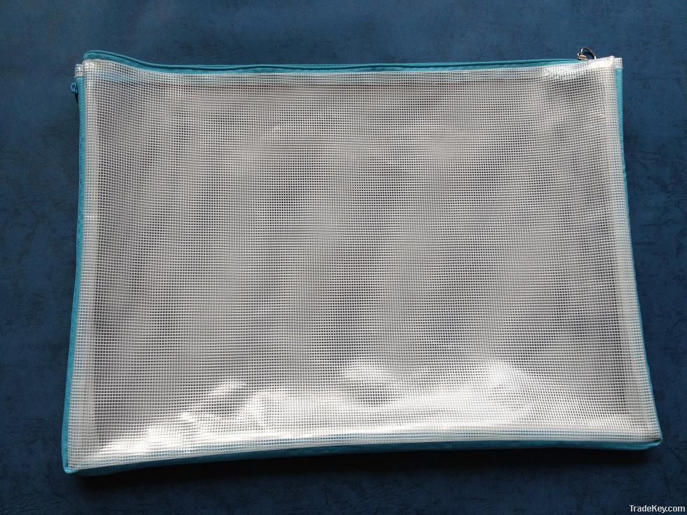 PVC mesh round zipper bag