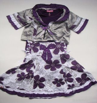 Fashion  Summer Flower Girls Dress Children Clothing