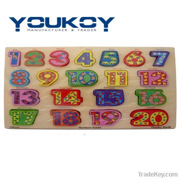 wooden educatonal jigsaw puzzle toys(PT1009)