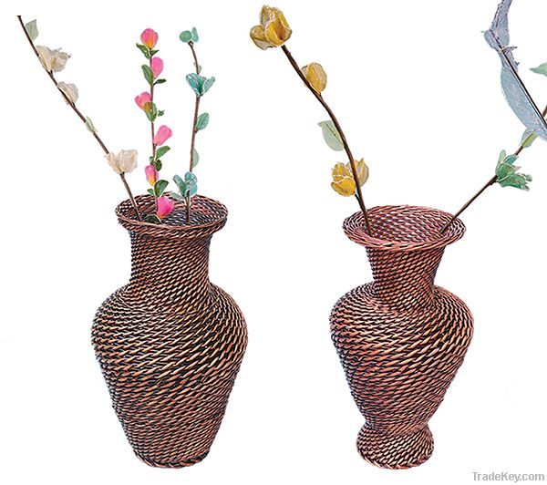 Wicker Flower Vases