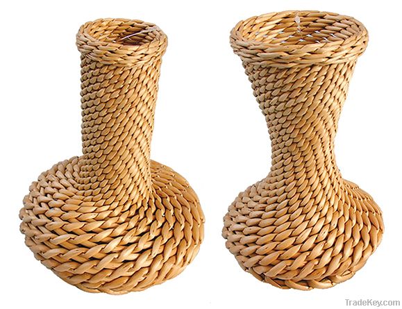 Wicker Flower Vases