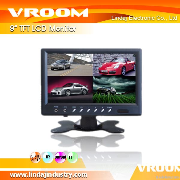 9&quot; TFT LCD Monitor with built-in splitter