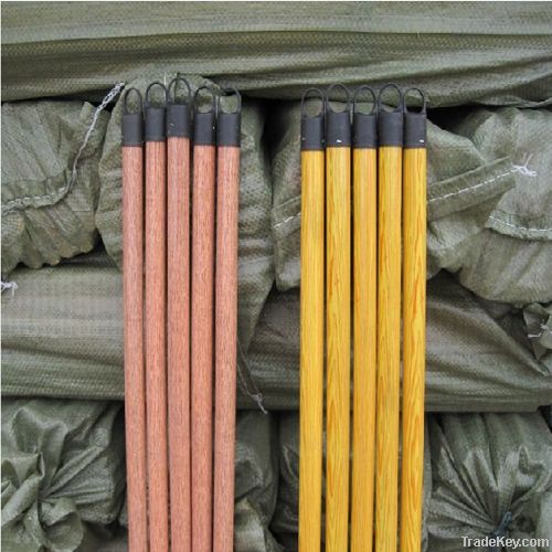 PVC coated wooden broom handle