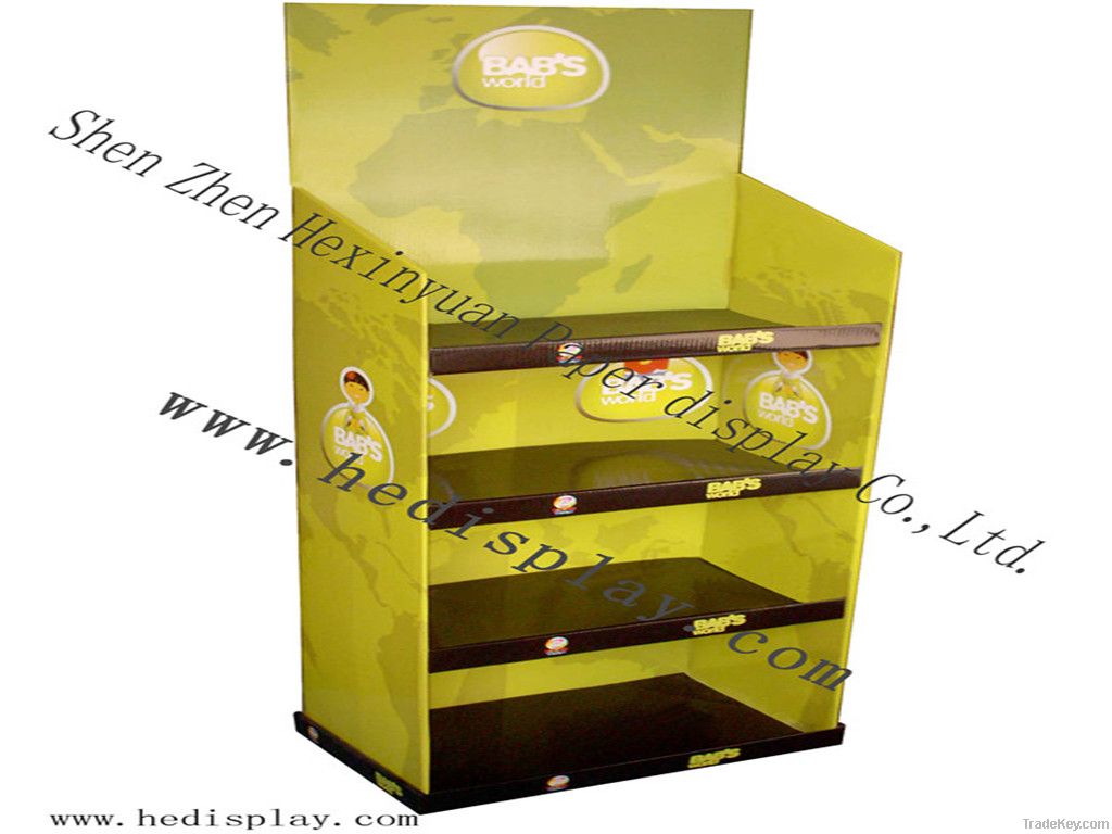 Drinks display stands/paper gift display racks/floor displays