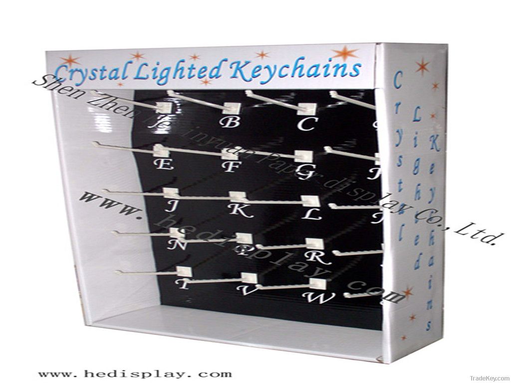 Hanging display box for keychains&atilde;Sidekick displays&atilde;paper display rack