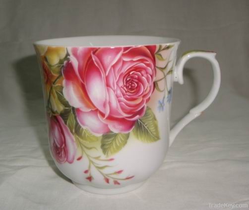 porcelain mug, decal or painging