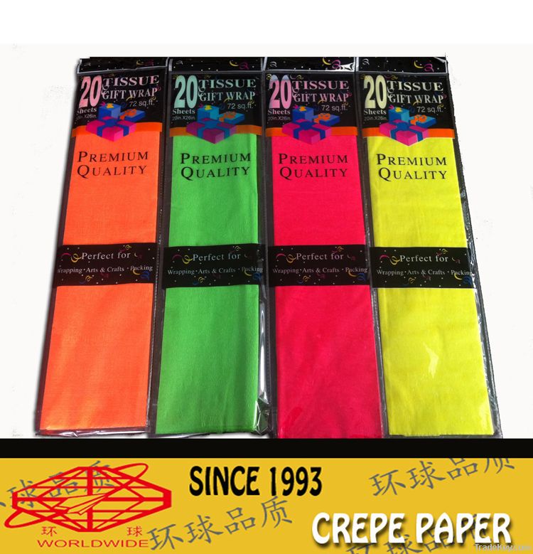 FLUORESCENT CREPE PAPER