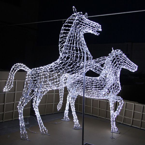 Decoration outdoor galloping horse light for christmas