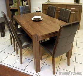 Pine Wood Dining Table Set