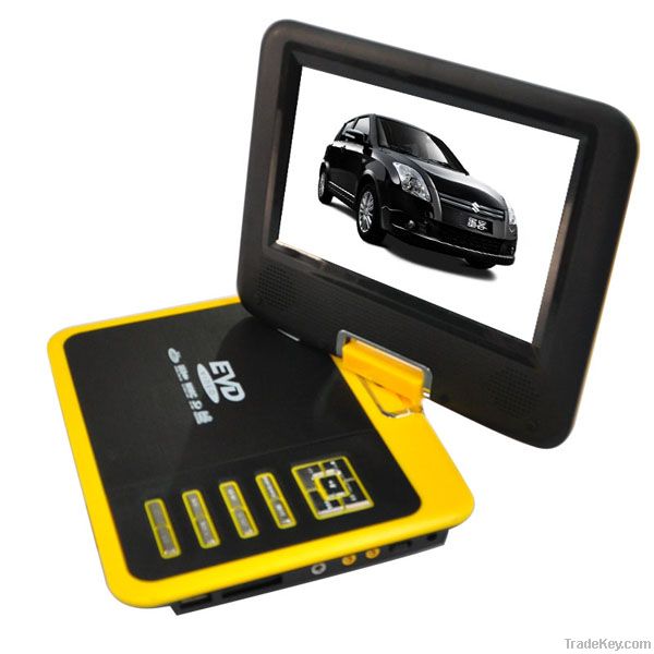 support U disk/USB  high definition multifunction 7&#039;&#039; lcd portable dvd