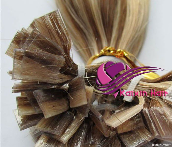 Flat tip keratin and pre-bonded human hair extension