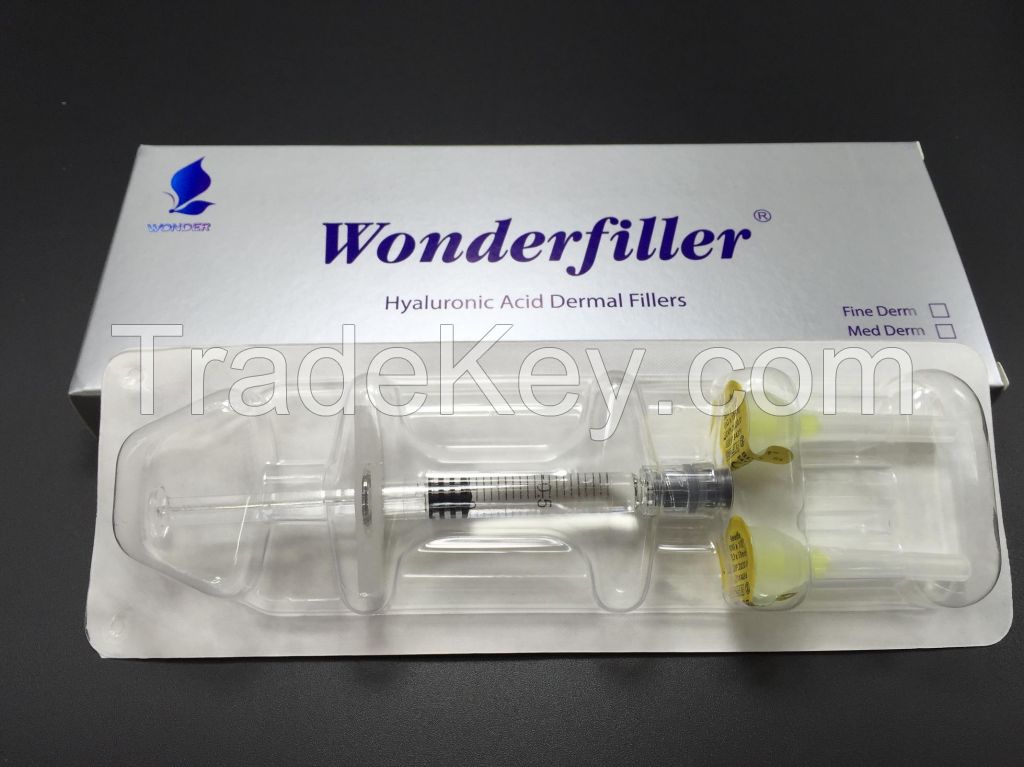 pure BDDE  cross-linked hyaluronic acid based dermal filler for wrinkle removing