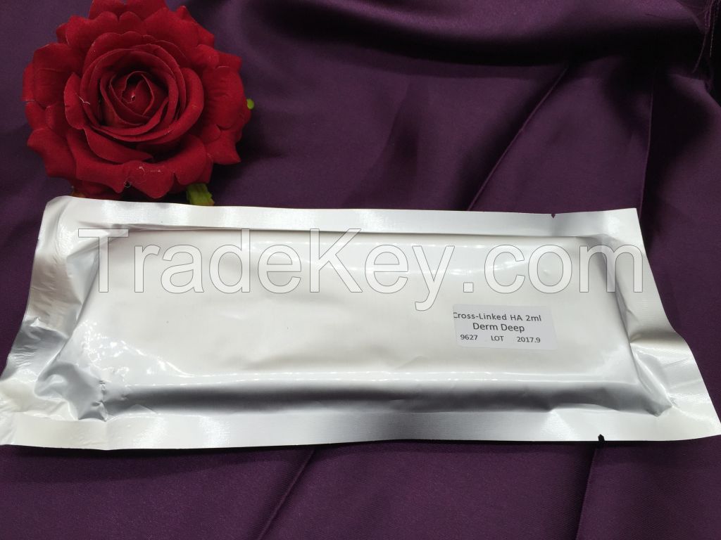 pure BDDE  cross-linked hyaluronic acid based dermal filler for wrinkle removing