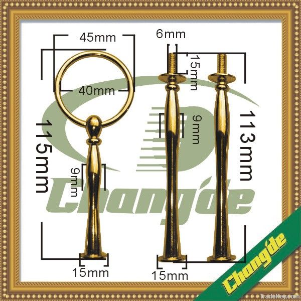 Home Appliance hot sale 3-tier golden Zinc Alloy stands fittings