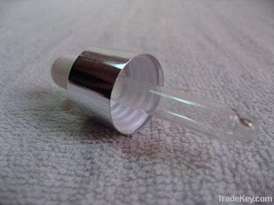 Bulb Glass Dropper With Aluminum Collar