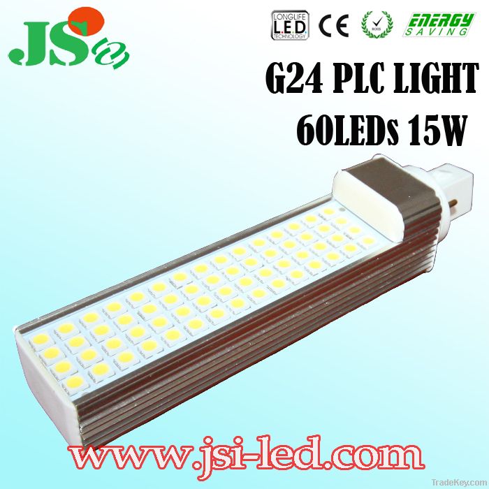 High brightness Energy Saving G24 15W PLC LED Light with CE&amp;RoHS