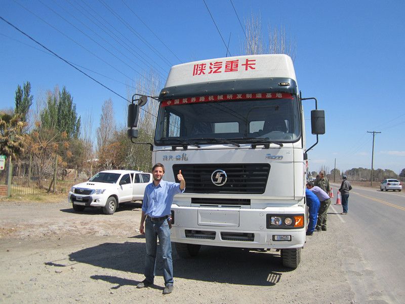 Micro-surfacing paver  working in Argentina