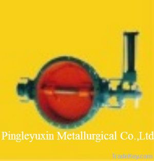 Dusty gas cut-off butterfly valve