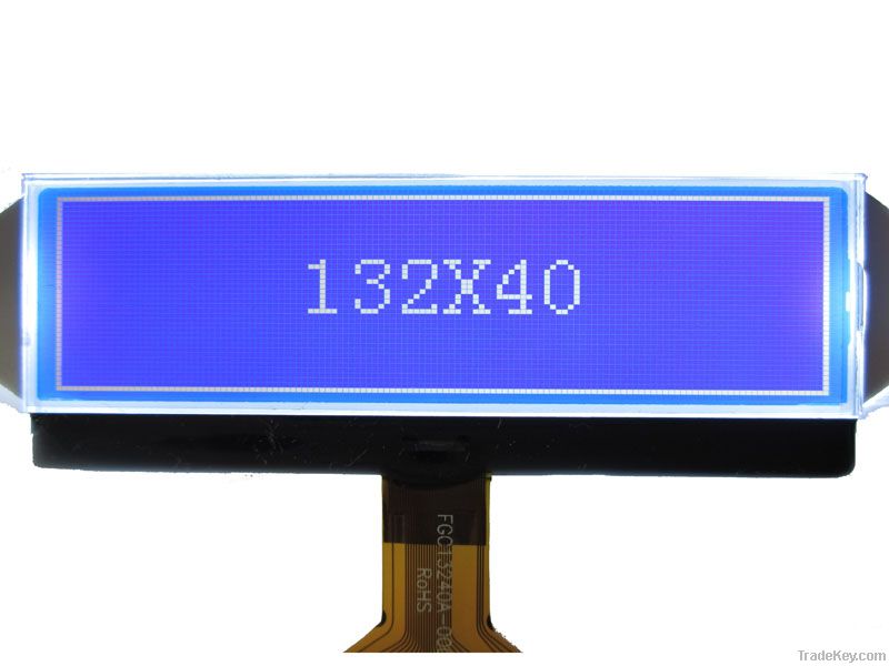 132 X 40 graphic stn blue cog lcd module 000418B