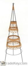 Metal & Rattan Obelisk (MN015)