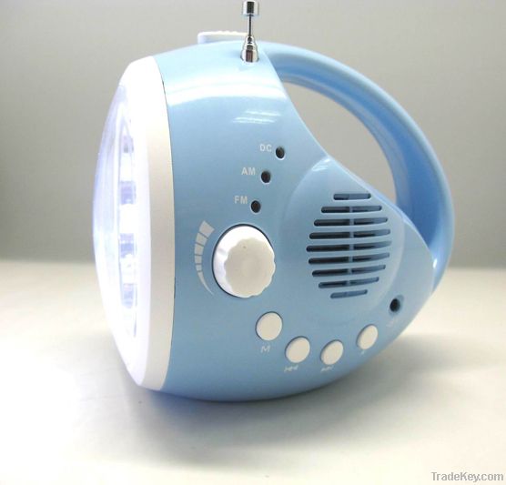 Emergent Crank Dynamo Flashlight Radio(15LED)