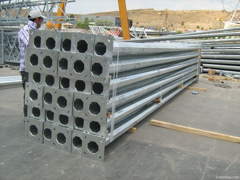 Hot Dipped Galvanized Lighting Pole