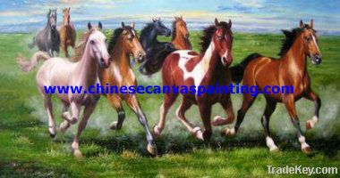 painting of horses-chncanvaspaint