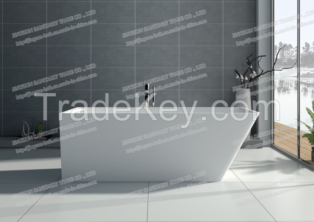 8604-Freestanding resin stone artificial stone bathtub-JINGZUN