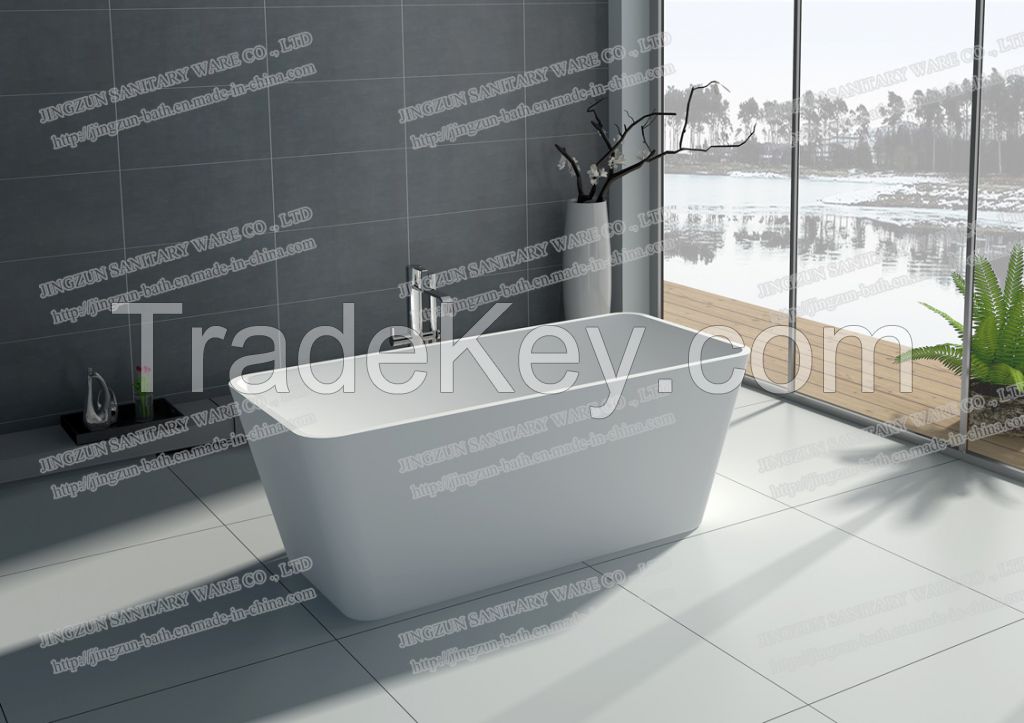 8603-Classical  Freestanding Mineral Artificial Stone Bathtub Resin Stone Bathtub-JINGZUN