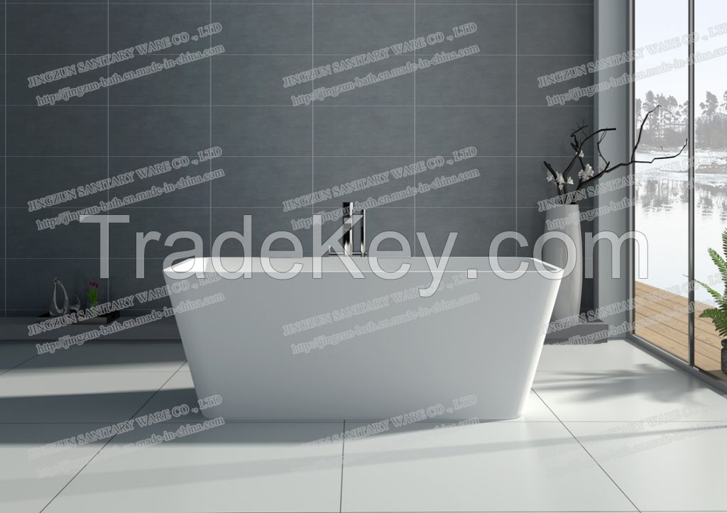 8603-Classical  Freestanding Mineral Artificial Stone Bathtub Resin Stone Bathtub-JINGZUN