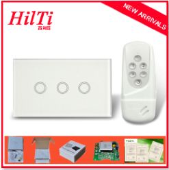 3 gang touch wall switch with wireless remote control, wall light swit