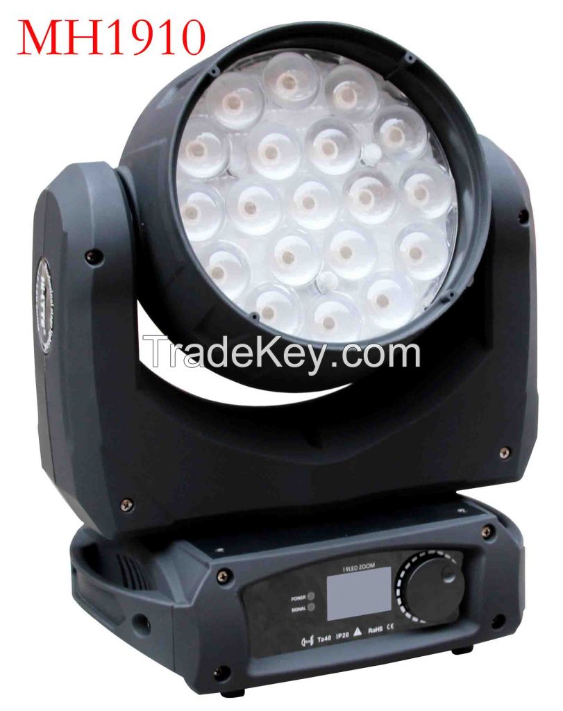 19*10W Moving Head LED Wash &amp; Zoom-MH1910