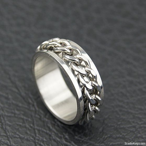 Men's unique fashion titanium rings for engagement